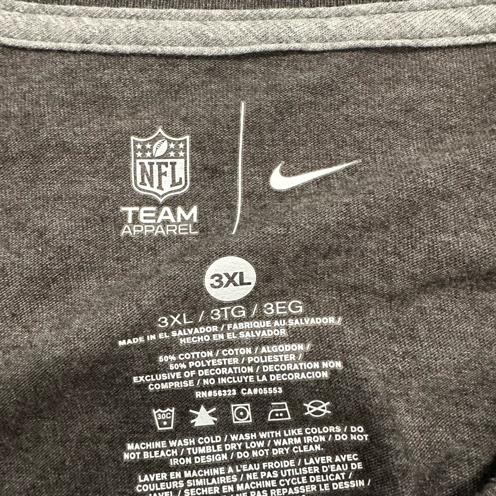 Nike NFL Team Apparel Charcoal T-Shirt 3XL